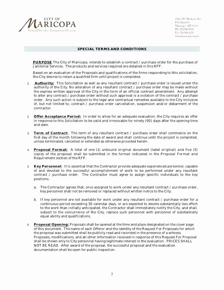 Janitorial Contract Template Inspirational Janitorial Services Contract Template