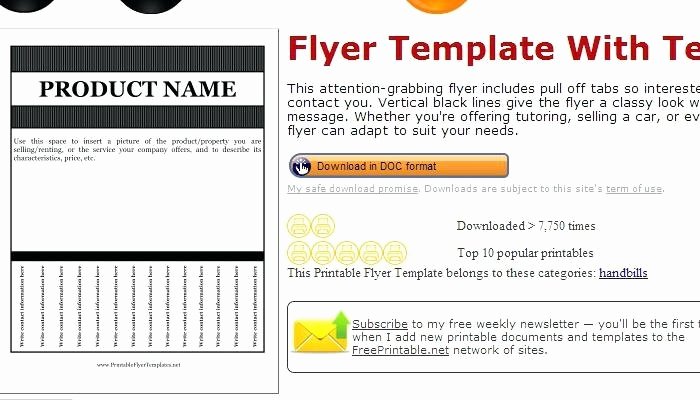 Job Advertisement Template Microsoft Word Awesome Flyers with Pull Tabs Entown Posters