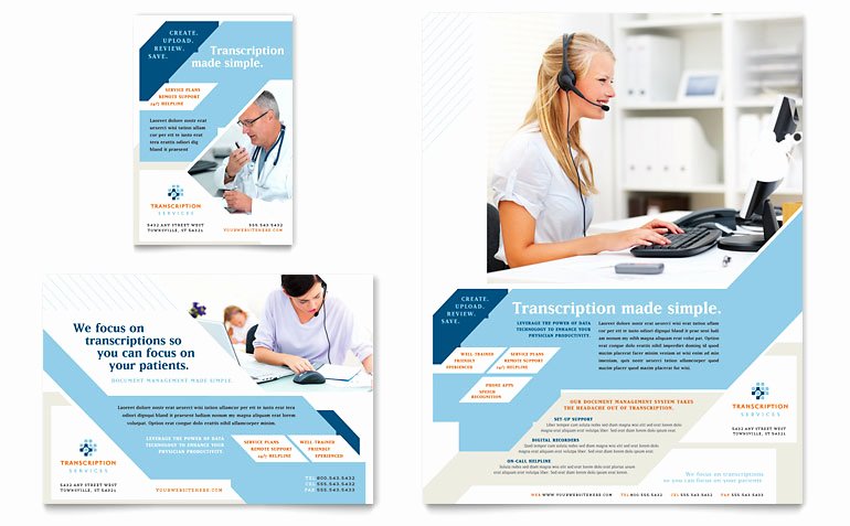 Job Advertisement Template Microsoft Word New Medical Transcription Flyer &amp; Ad Template Word &amp; Publisher