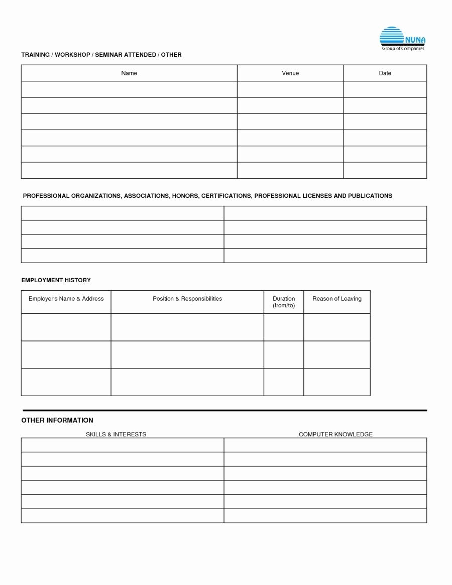 Job Application Sample Pdf Best Of Free Employment Applications to Print