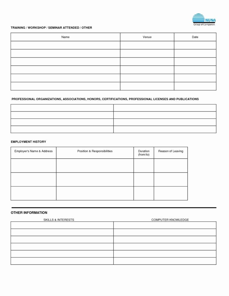 Job Application Sample Pdf Elegant Free Employment Applications to Print