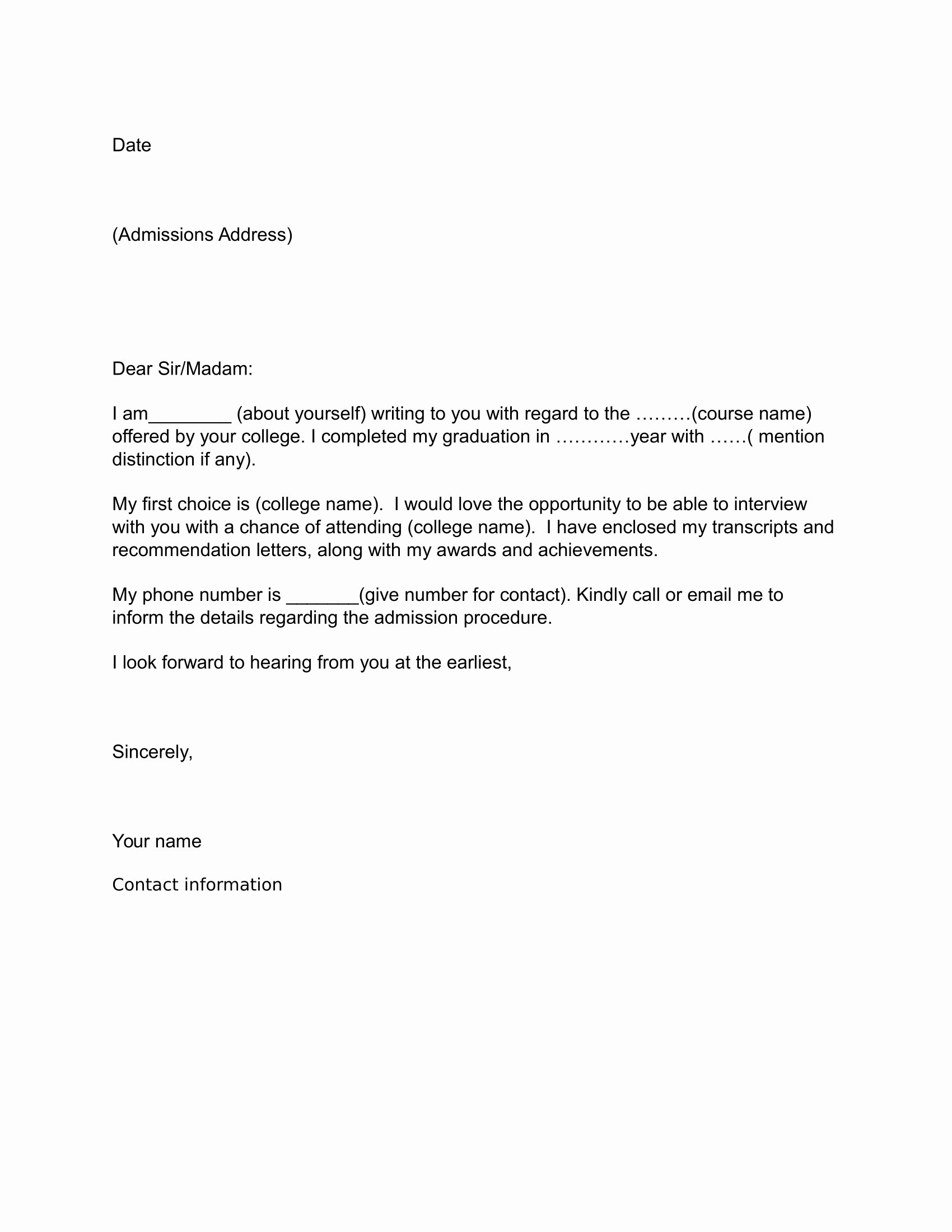 Job Application Sample Pdf Inspirational Simple Job Cover Letter