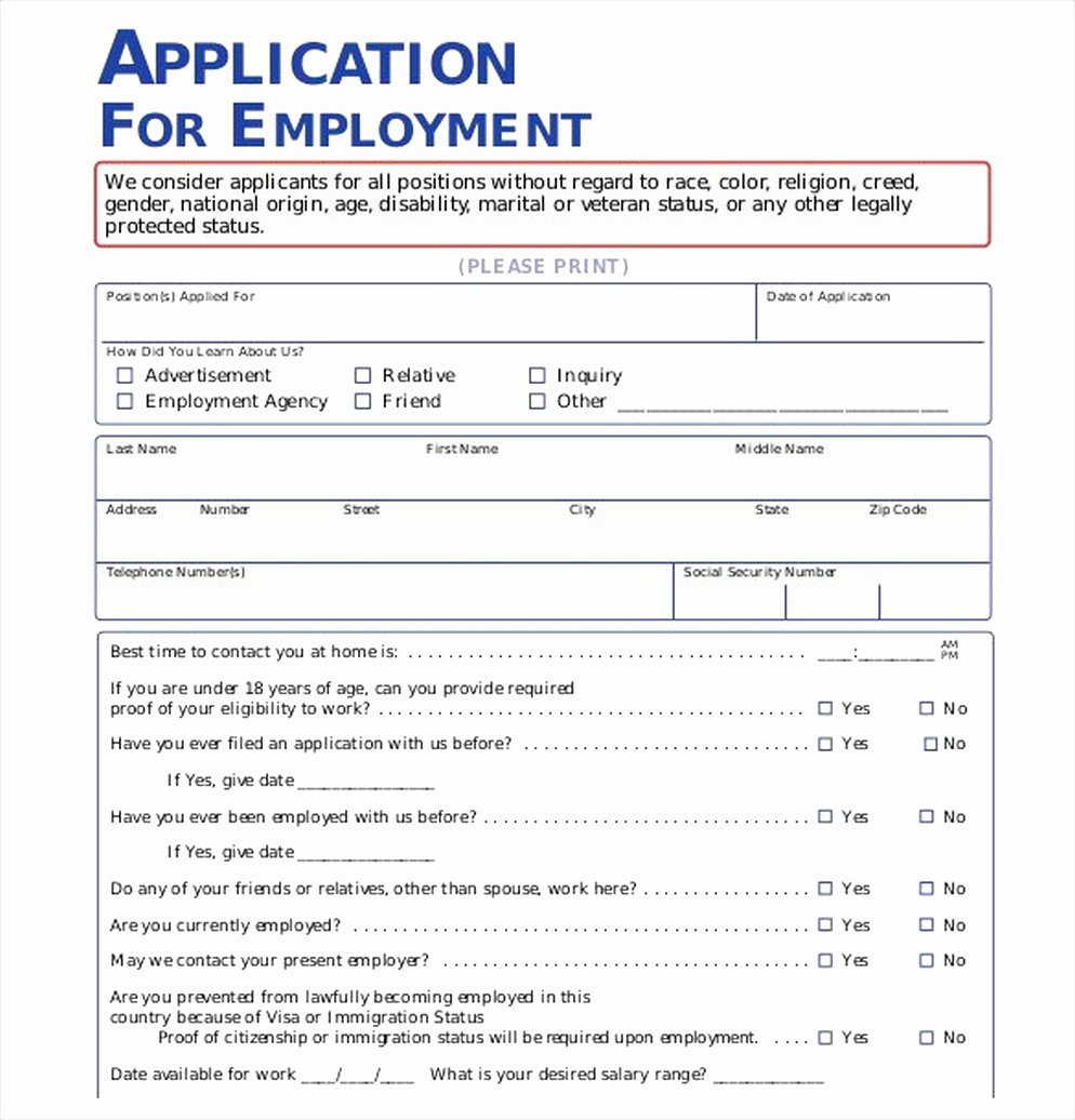 Job Application Sample Pdf Inspirational the Importance Of Employment Application Pdf Free Job