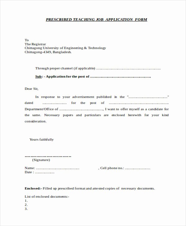 Job Application Sample Pdf New 52 Application Letter Examples &amp; Samples Pdf Doc