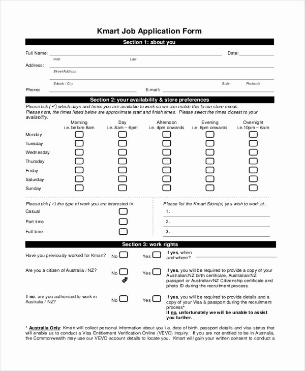 Job Application Sample Pdf New Sample Blank Job Application form 8 Free Documents In Pdf