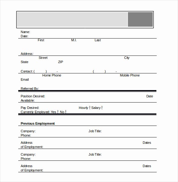 Job Applications Template Luxury Application Template – 18 Free Word Excel Pdf Documents