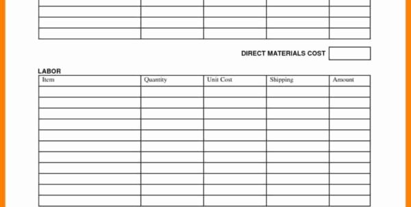 Job Cost Sheet Template Inspirational Simple Job Costing Spreadsheet Spreadsheet Downloa Simple