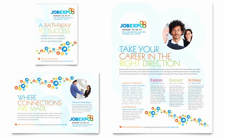 Job Flyer Template Word Awesome Job Expo &amp; Career Fair Flyer &amp; Ad Template Word &amp; Publisher
