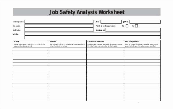 Job Hazard Analysis Template Excel New 21 Job Sheet Templates &amp; Samples Doc Pdf Excel