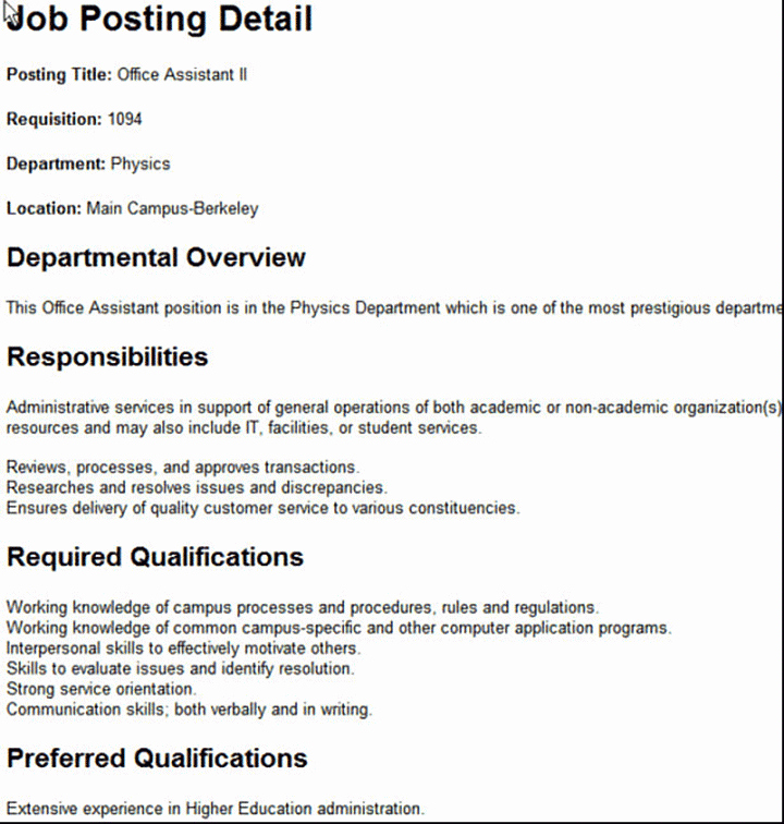 Job Posting Examples Awesome 9 Notice Of Job Opening forms