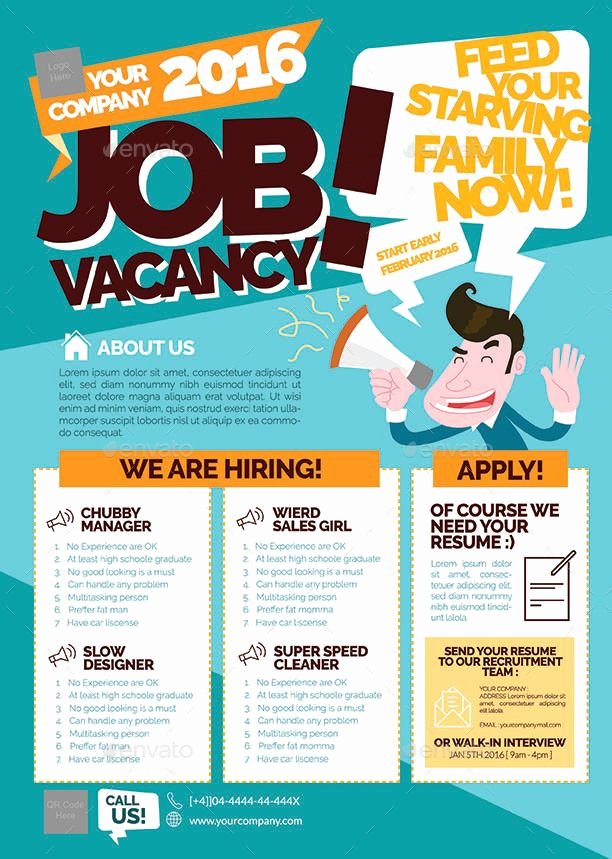 Job Posting Examples Beautiful Job Vacancy Flyer Bigbash