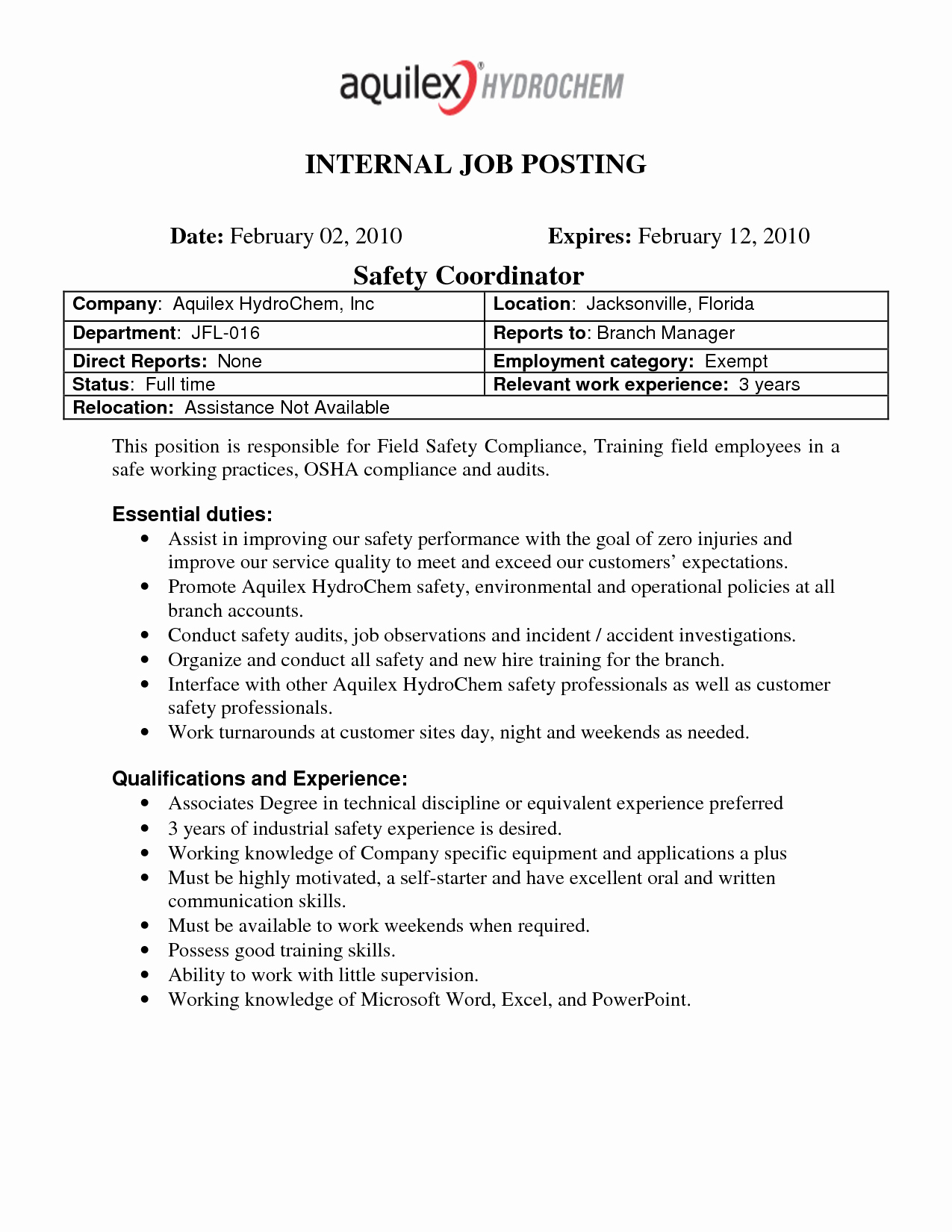 Job Posting Examples Best Of Best S Of Resume for Internal Job Posting Internal