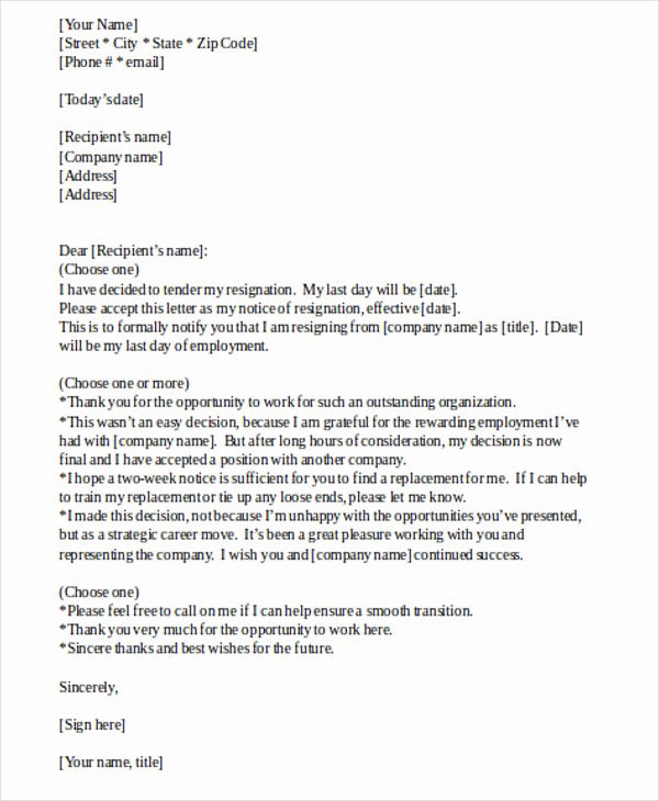 Job Transition Email Template
