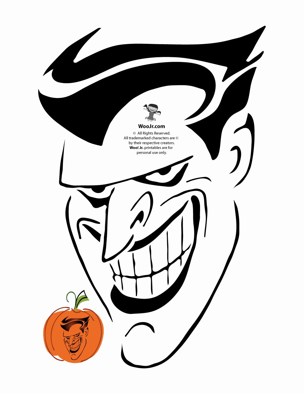 Joker Pumpkin Carving Patterns Awesome Joker Pumpkin