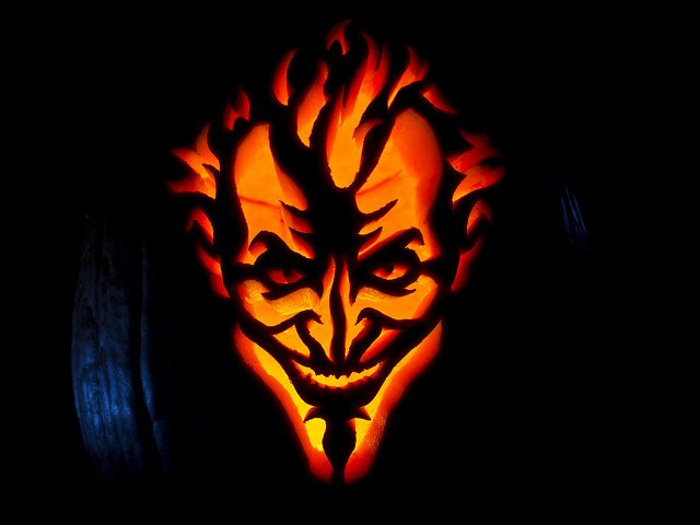 Joker Pumpkin Carving Stencils Lovely Creepy Batman Arkham asylum Joker Jack O Lantern [pic