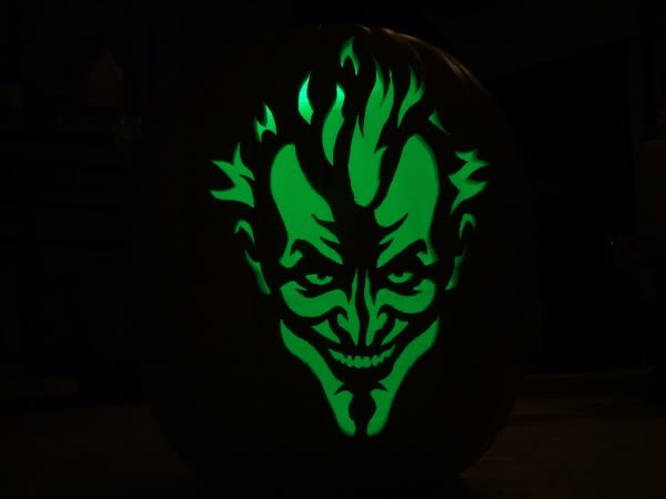 Joker Pumpkin Stencils Awesome Finished My First for 2009 Page 2 Zombie Pumpkins