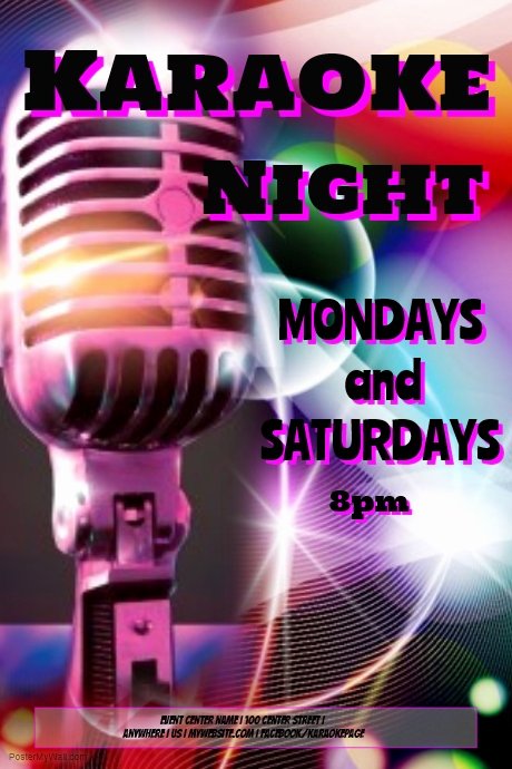 Karaoke Night Flyer Beautiful Karaoke Night Template