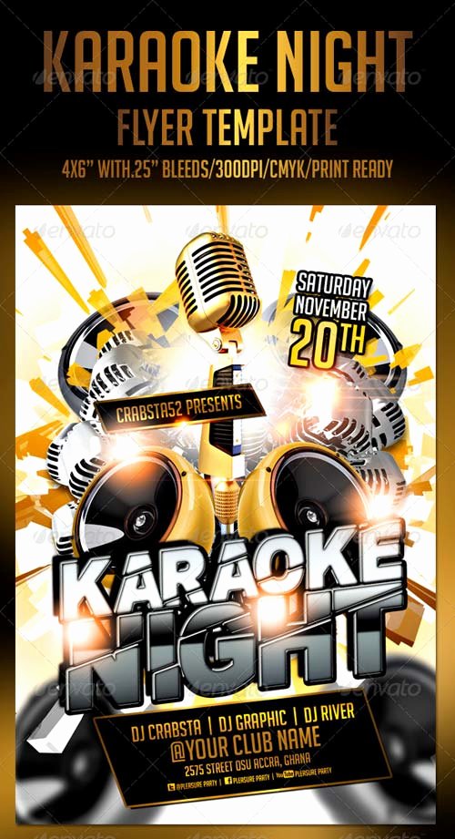 Karaoke Night Flyer Best Of Graphicriver Karaoke Night Flyer Template