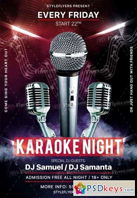 Karaoke Night Flyer Elegant Karaoke Night Psd Flyer Template 5 Free Download