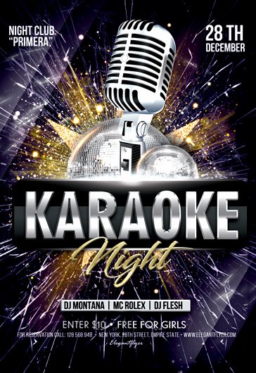 Karaoke Night Flyer Fresh Karaoke Flyers Templates