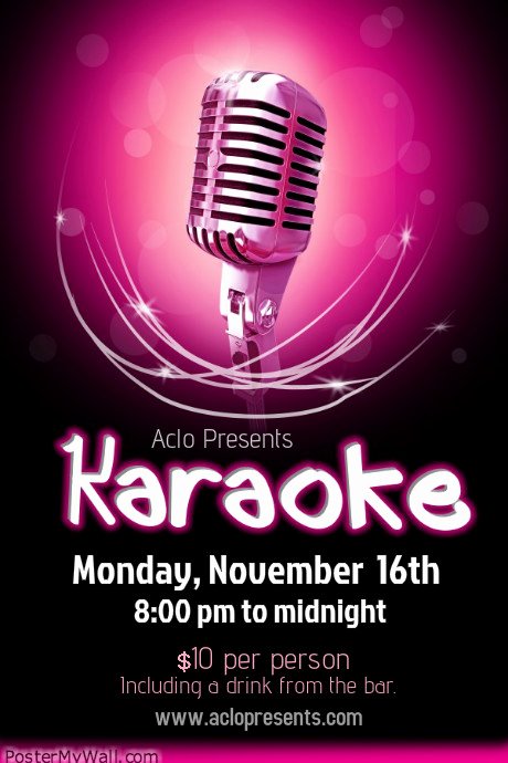 Karaoke Night Flyer Lovely Karaoke Poster Templates