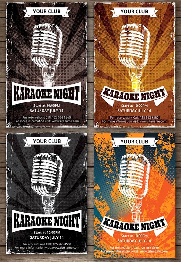 Karaoke Night Flyer Luxury Party Flyer Designs