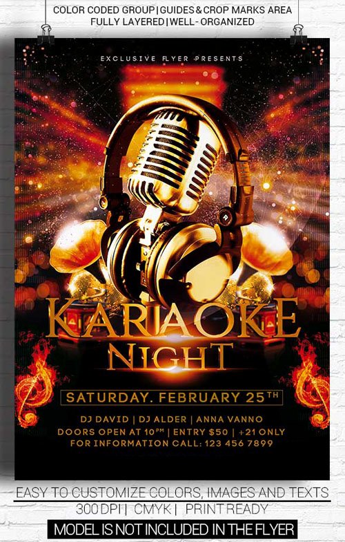 Karaoke Night Flyer New Flyer Template Psd Karaoke Night Downturk Download