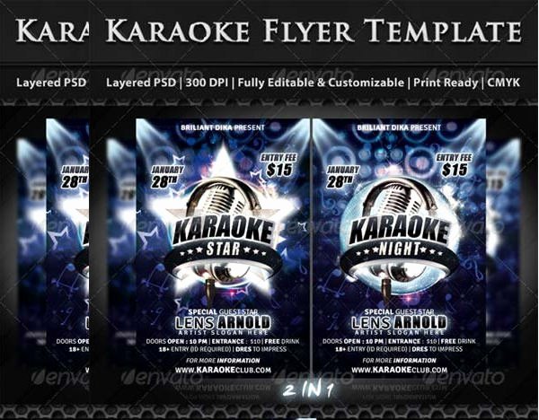 Karaoke Night Flyer Unique 12 Karaoke Party Flyers Psd Vector Eps Ai Word