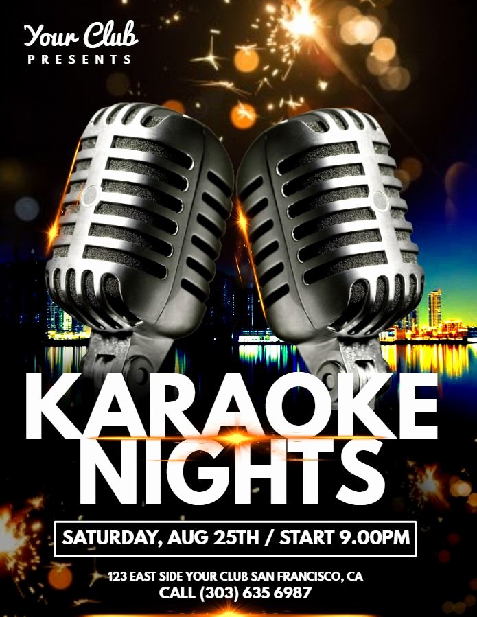 Karaoke Night Flyer Unique 30 Best Karaoke Poster Templates Images On Pinterest