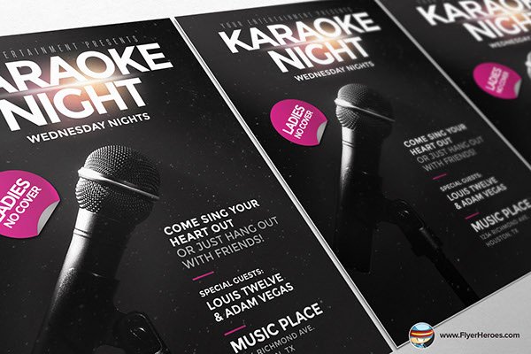 Karaoke Night Flyer Unique Karaoke Night Flyer Template On Behance