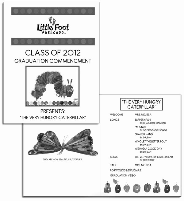 Kindergarten Graduation Program Template Free Elegant Preschool Graduation Program Sample Google Search