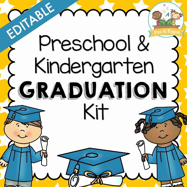 Kindergarten Graduation Program Template Free Luxury Preschool Graduation Kit Pre K Pages