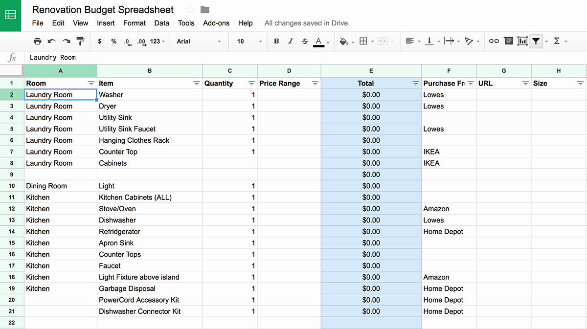 Kitchen Remodel Checklist Excel Fresh How to Plan A Diy Home Renovation Bud Spreadsheet