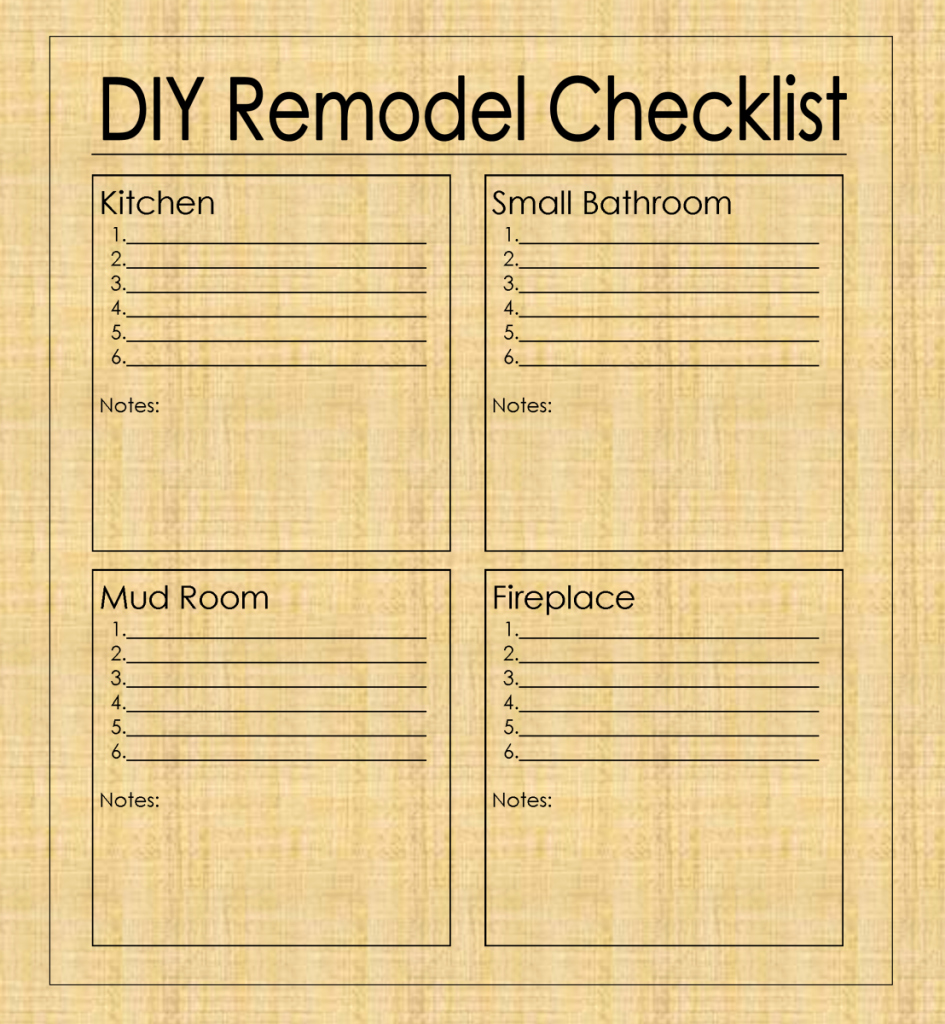 Kitchen Renovation Checklist Template Luxury Diy Remodel Checklist