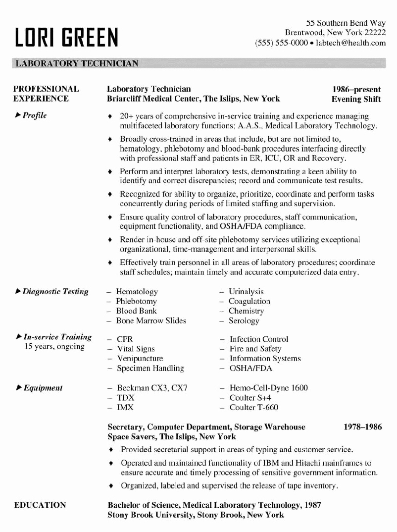 Laboratory Technician Resume Sample Luxury Laboratory Sales Resume