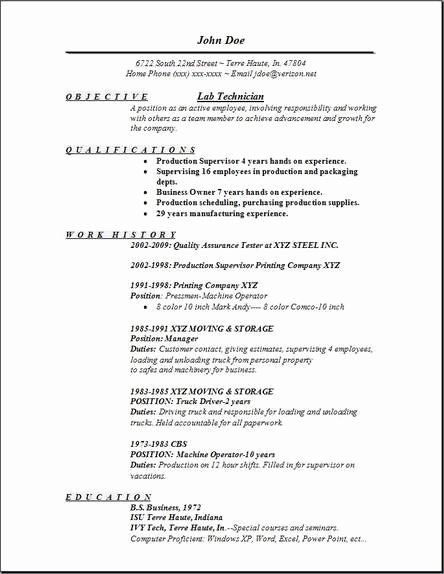 Laboratory Technician Resume Sample New Lab Technician Resume Occupational Examples Samples Free