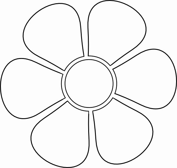 Large Flower Petal Template Fresh Stencil Clip Art at Clker Vector Clip Art Online