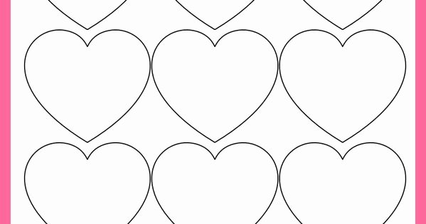 Large Heart Stencil Printable Beautiful Free Printable Heart Templates – Medium &amp; Small
