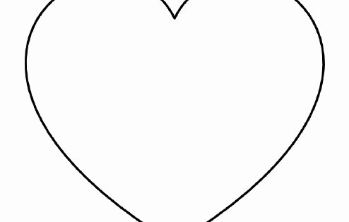 Large Heart Stencil Printable Beautiful Free Printable Heart Templates – Medium &amp; Small