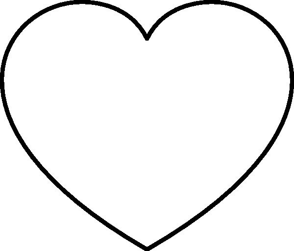 Large Heart Stencil Printable Best Of Full Page Heart Template Clipart Best