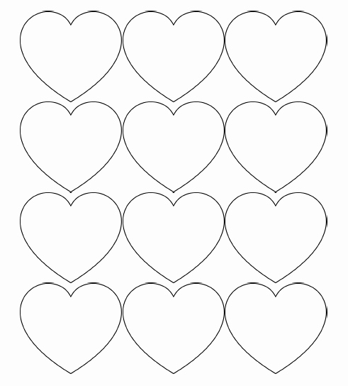 Large Heart Stencil Printable Inspirational Free Printable Heart Templates – Medium &amp; Small