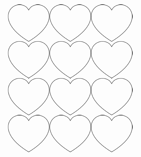 Large Heart Stencil Printable Inspirational Free Printable Heart Templates – Medium &amp; Small