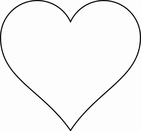 Large Heart Stencil Printable New Heart Template Printable