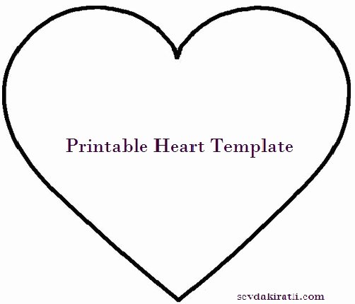 Large Heart Stencil Printable Unique Heart Template Printable