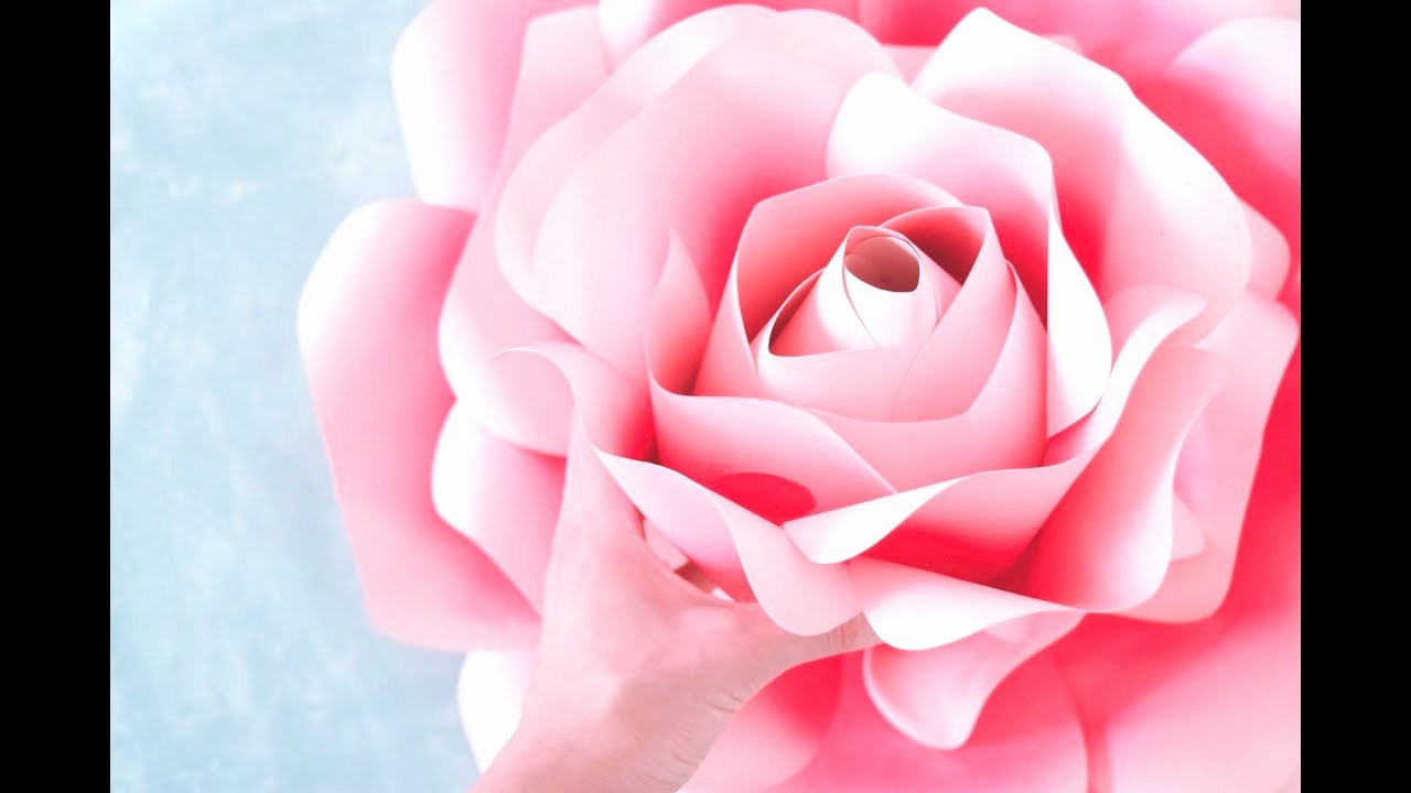 Large Rose Paper Flower Template Best Of How to Make Giant Paper Roses Rose Tutorial &amp; Templates