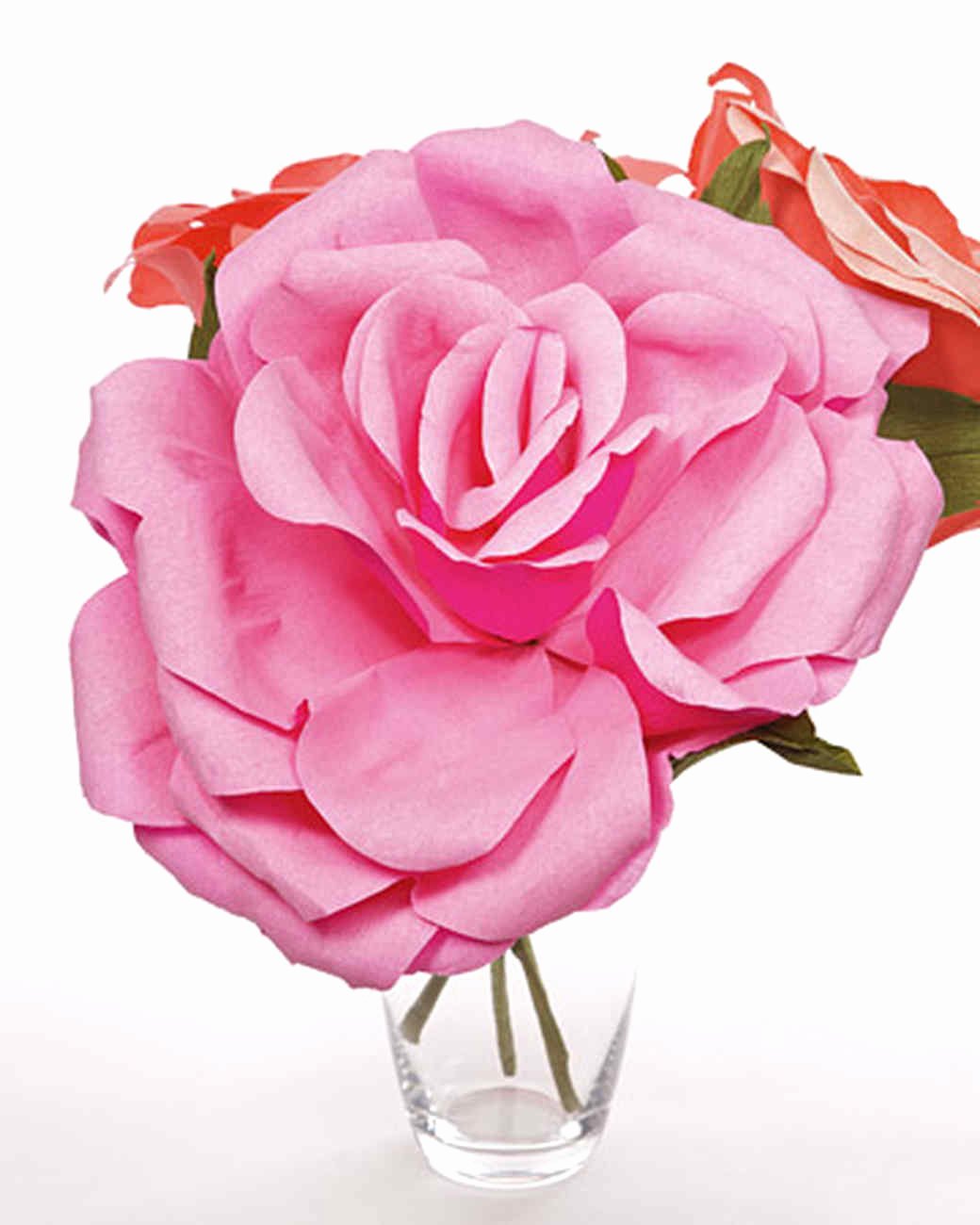 Large Rose Paper Flower Template Elegant Crepe Paper Roses &amp; Video