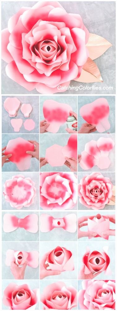 Large Rose Paper Flower Template Fresh Paper Rose Template Giant Paper Flower Printable