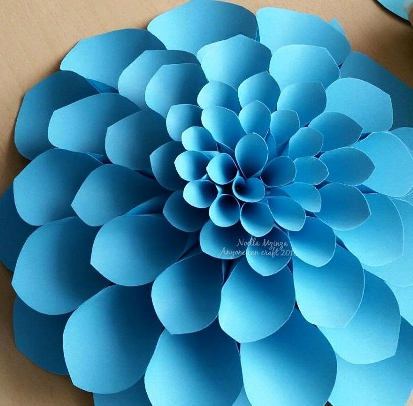 Large Rose Paper Flower Template Unique Flower Petals Crafting Flowers