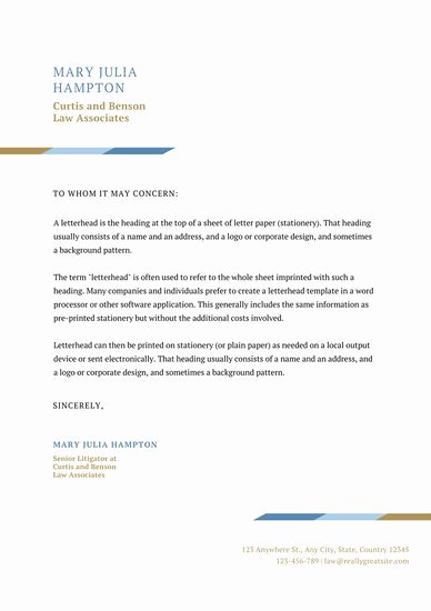 Law Firm Letterhead Template New Letterhead Templates Canva