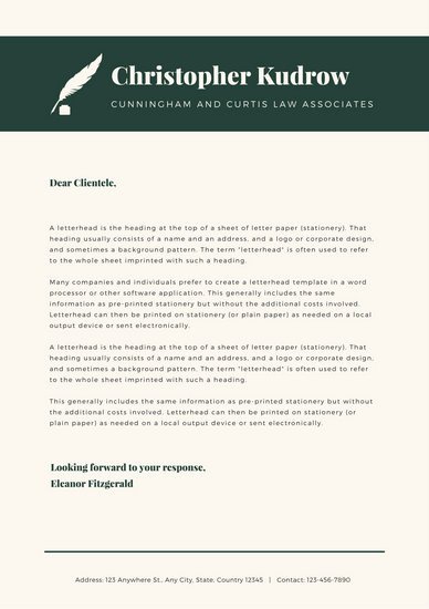 Law Firm Letterhead Template Unique Customize 37 Law Firm Letterhead Templates Online Canva